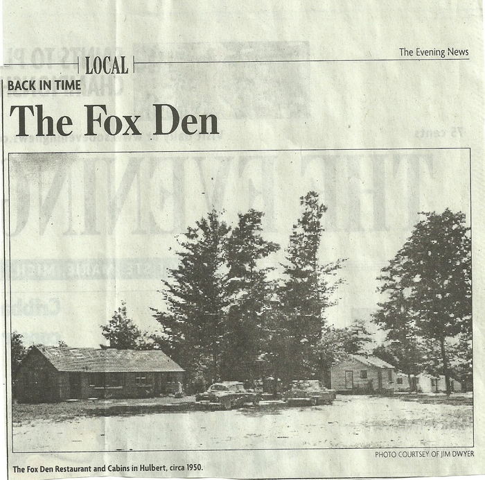 Fox Den Restaurant & Motel - Historical Article